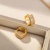 Retro European & American Rhinestone Hoop Earrings - Korean Style Freshness