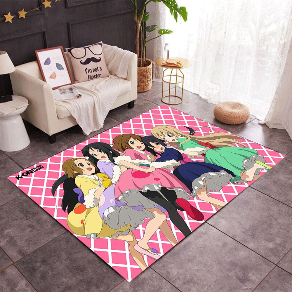 Anime Characters Pose Carpet Suitable for Entryway Study Room Outdoor Dining Room Antislip Carpet Anime Office Decor Best for Christmas
