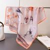 71Cm Small Square Scarf Imitation Silk Scarf Headscarf Silk Crane Shadow Printing Neck Protection Scarf Professional Versatile Scarf Scarf Scarf