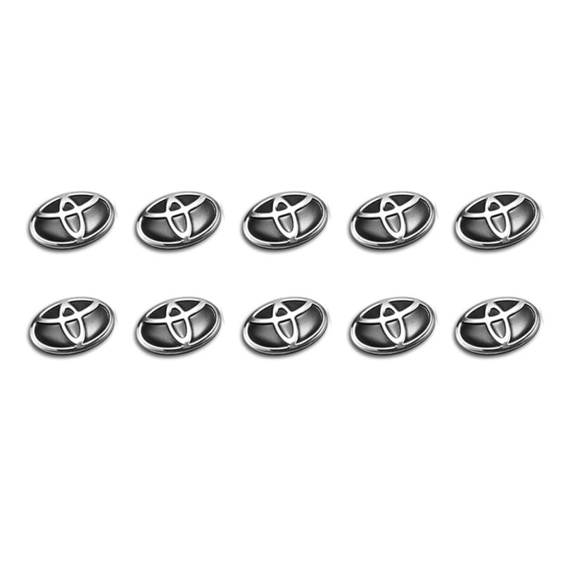 5/10 Stuks Auto Afstandsbediening Sleutel Sticker Auto Embleem Decoratie Decal Voor Toyota 86 Prado Camry Yaris RAV4 CHR Mirai Supra Alphard Corolla