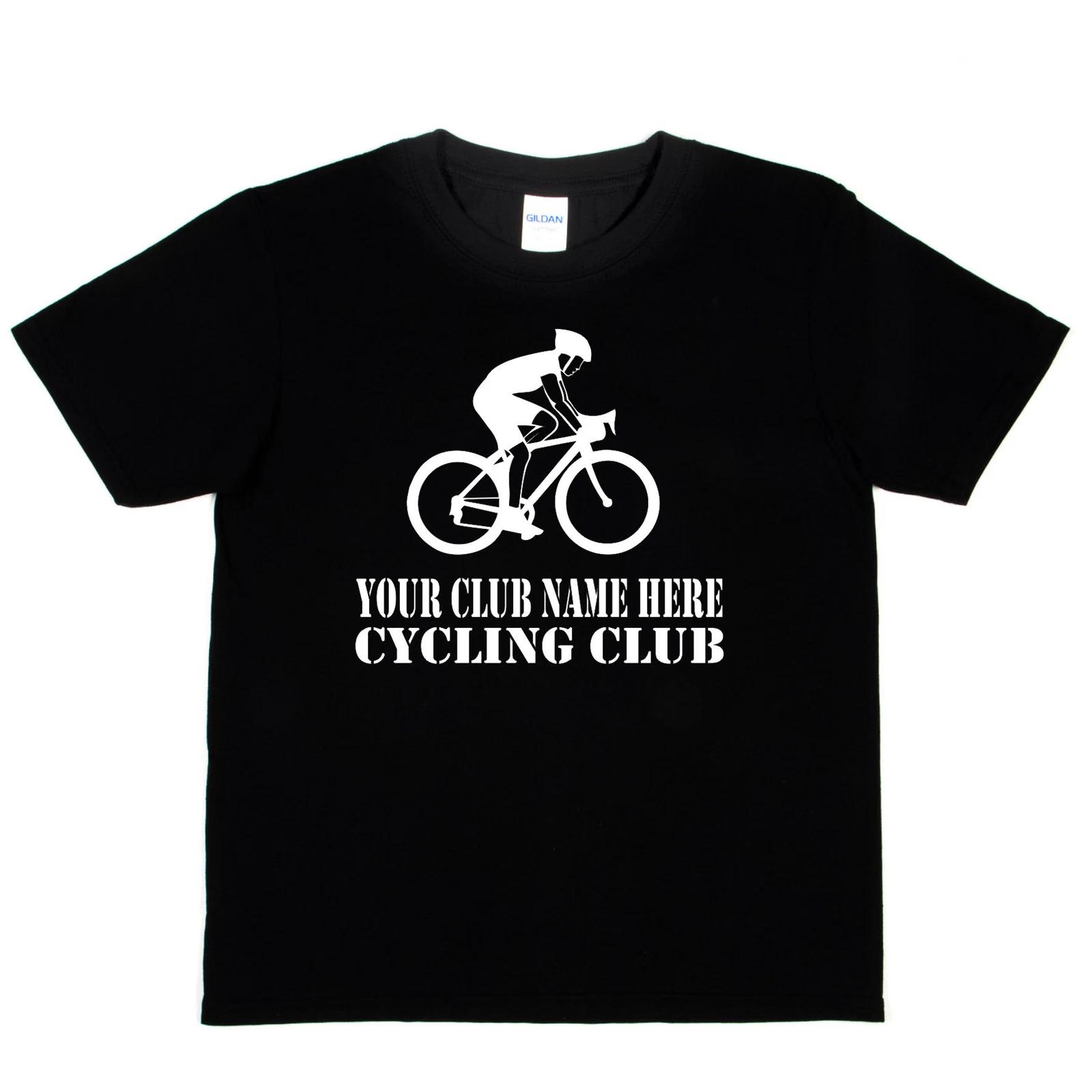 Kids Personalised Cycling T-Shirt Your Club Name Here Biking Tee Boys Girls S