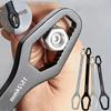 1 Piece Multifunctional Black 5mm Thickness T-Shaped Wrench, Adjustable Self-Tightening Double-Head Wrench, 3-17 Mm Wrench,