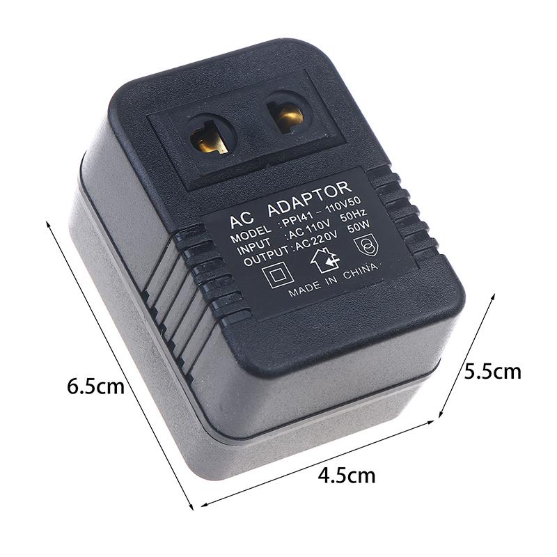 Hot Sale EU US Plug Step Down Transformer Travel Adapter AC220V To 110V Or 110 To 220V Converter 50W Voltage Converter Regulator