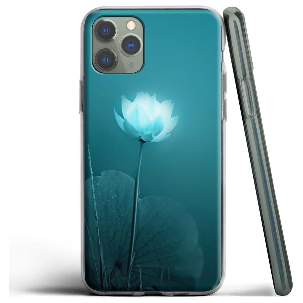 Glowing Rose Beautiful Silicone Case for Apple iPhone 12 Mini 11 Pro SE XS X XR Max 8 7 6S 6 Plus 5S