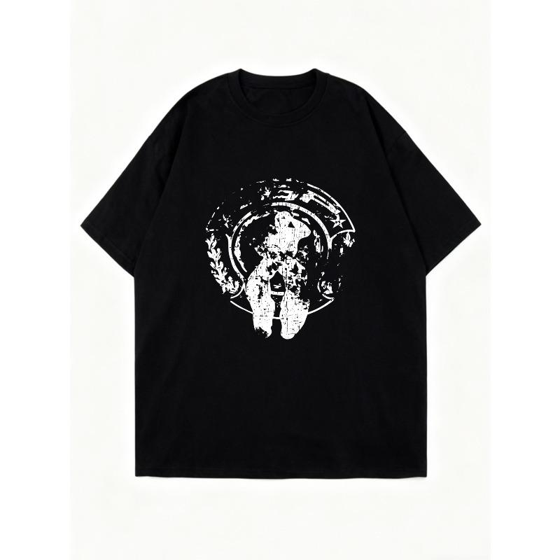 Oversized T Shirt Dress Black Dog Skull Print Casual Wear For Women Street Style Fashion Statement Piece