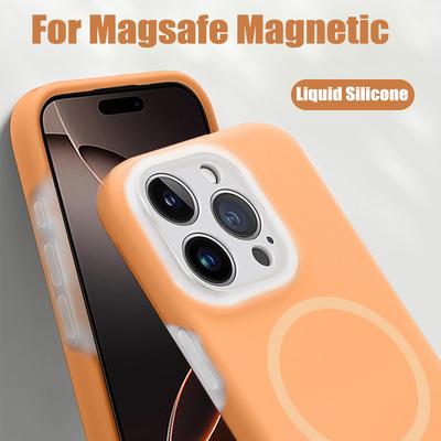 For Magsafe Fluorescent Jelly Liquid Silicone Phone Case For iPhone 16 15 14 13 12 11 Pro Max 16 Plus Matte Magnetic Cover Cases
