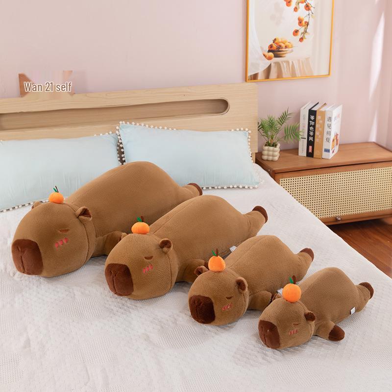 

Плюшевая подушка Капибара - Большая оранжевая прикроватная спинка-игрушка 50cm (320g) коричневый