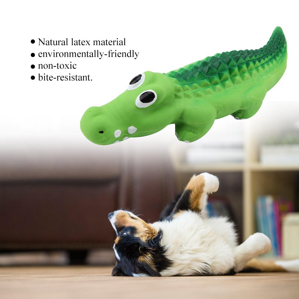 Latex Cute Crocodile Squeaky Dog Chew Toy Pet Puppy Cat Play Toys