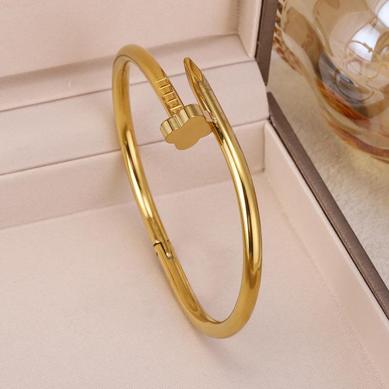 18K Gold Plated Four-Leaf Clover Stainless Steel Bracelet 3-Piece Set