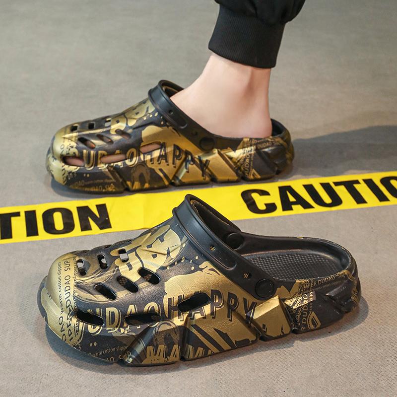 Hole Shoes Men's Sandals Shoes for Men Wear-resistant Indoor and Outdoor Unisex Soft and Comfortable Thick Bottom Non-slip New