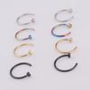 Stainless Steel C-Shaped Fake Lip Ring Non-Piercing Nose Ear Clip Body Piercing Jewelry