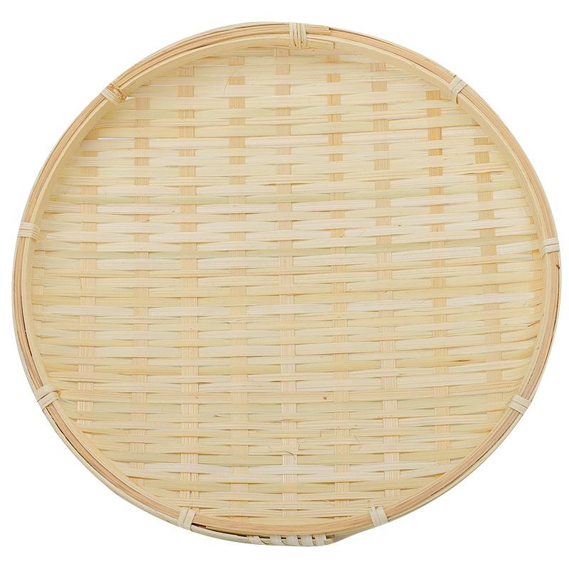 Small Handmade Bamboo Weaving Round Basket for Snacks, Pastries, or Candy