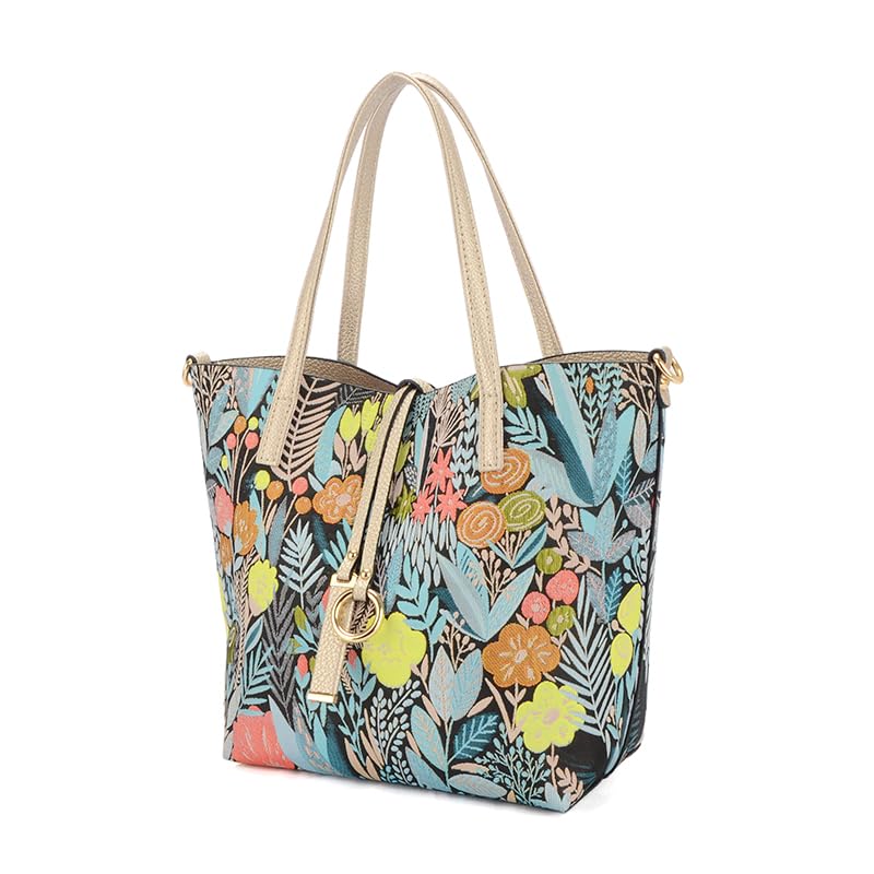 

[Avancer] Best-selling 2WAY Jaguar fabric reversible handbag 61640 Surchel Inner pouch included bag in bag (champagne gold)