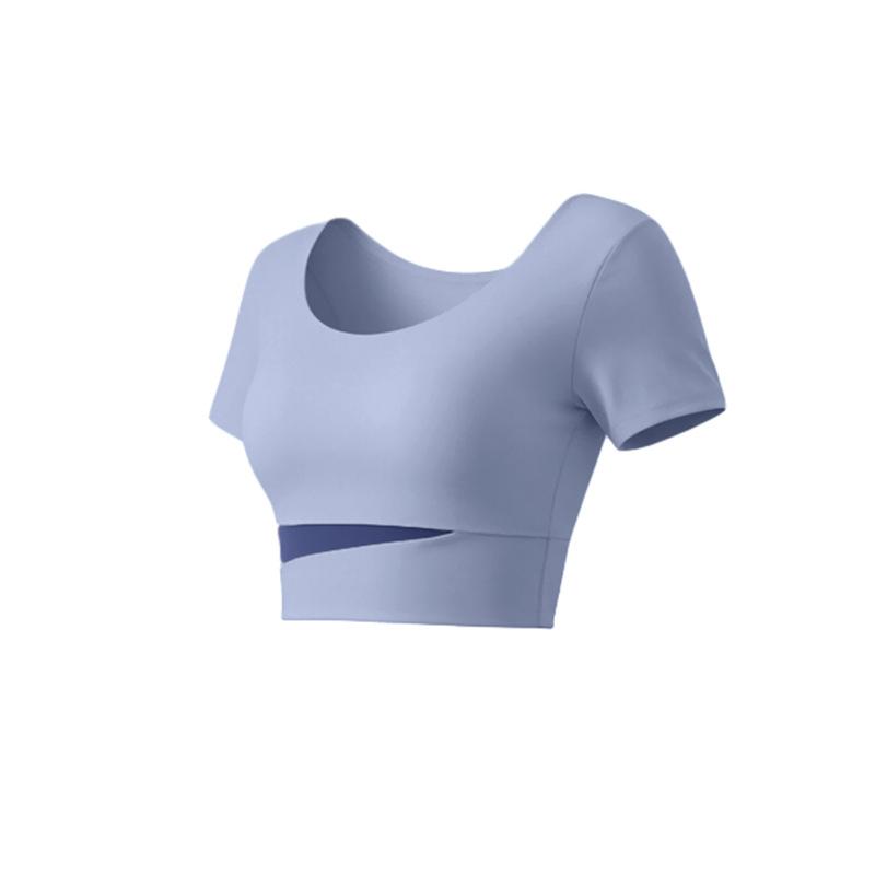 Contrasting Color Splicing Yoga Suit Women Can Wear Quick-drying Breathable Short-sleeved Trousers Pilates Sports Suit