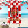 Personalizowany Ręcznik Plażowy z Nadrukiem Arsenalu, Duży Miękki Szybkoschnący Ręcznik na Plażę, Kemping, Pływanie