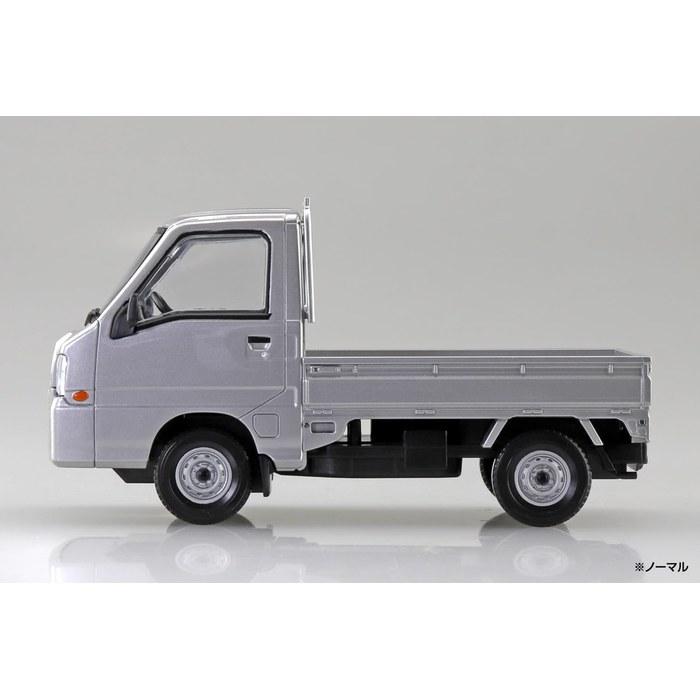 Aoshima 1/32 Hakura Snap Kit No.05-SS Subaru Sambar Truck Sterling Silver Metallic Color-Coded Plastic Model
