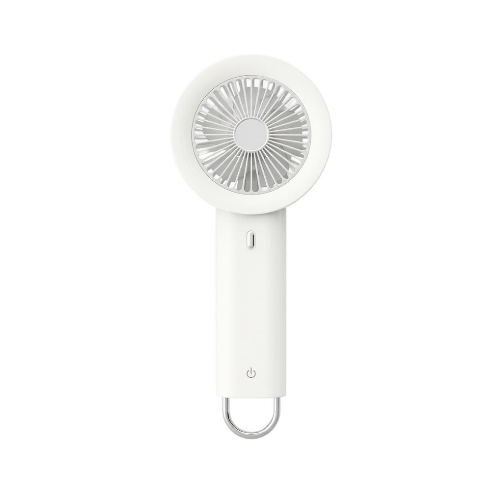 Portable Handheld Rechargeable Fan High-Speed Turbo Motor Five Adjustable Speeds Built-In Battery Lasting 3 to 6 Hours USB Charging