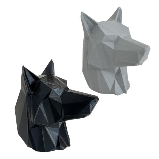 Animal Shaped Car Ornament 3D Printed Wolf Trailer Hitch Decoration, Howling Head Styling Accessory for Truck SUV Rear Bumper, Matte Finish