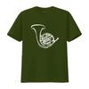 French Horn T Shirt Musician Band Music Lover Instrument Marching vintage Washed designer clothes Top For Everyday Wear Soft