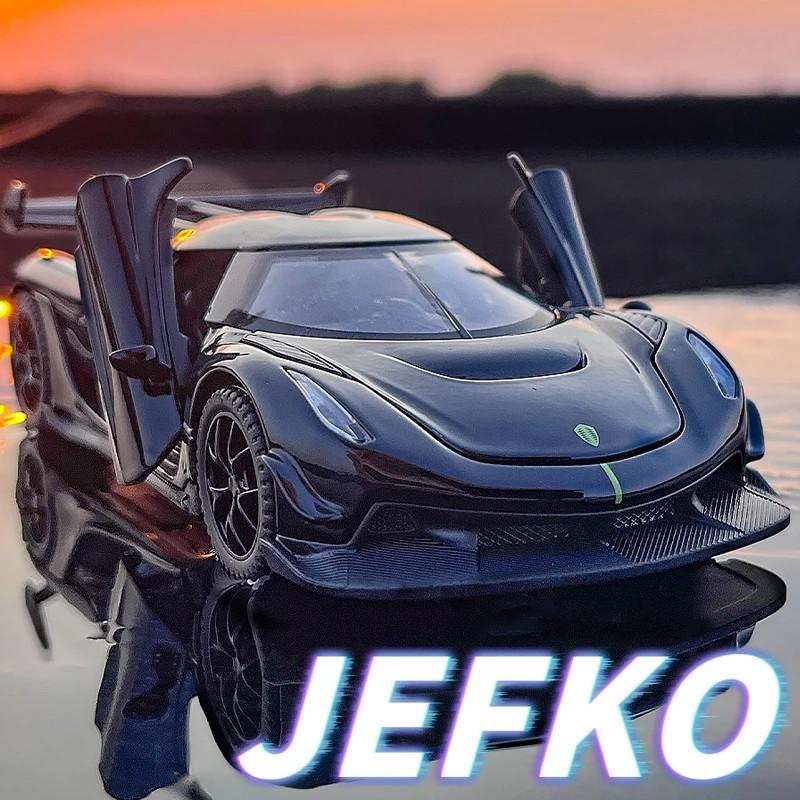 Κλίμακα 1/32 Μεταλλικό Παιχνίδι Koenigsegg Jesko Supercar Μοντέλο Αυτοκινήτου από Κράμα Ήχος και Φως Κίνηση με Όπισθεν Παιδικό Παιχνίδι Αυτοκίνητο Συλλεκτικό Δώρο