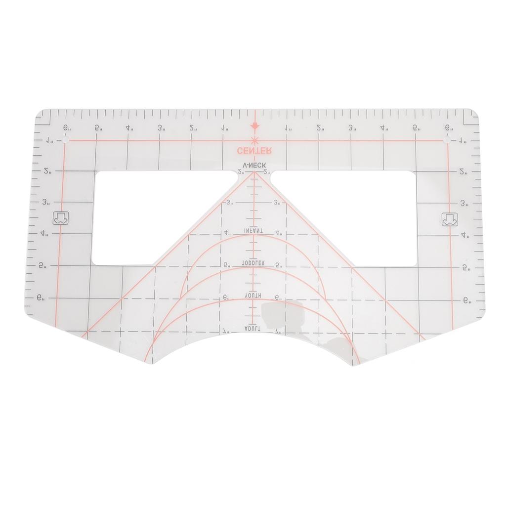 T Shirt Ruler Guide Acrylic T Shirt Calibration Tool Ruler Measurement Tool for Pattern Making Drawi