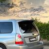 For 2004-2007 Subaru Forester Rear Roof Lip Spoiler Tail Wings ABS Material Black Carbon Car Tuning Styling Body Kit Accessories