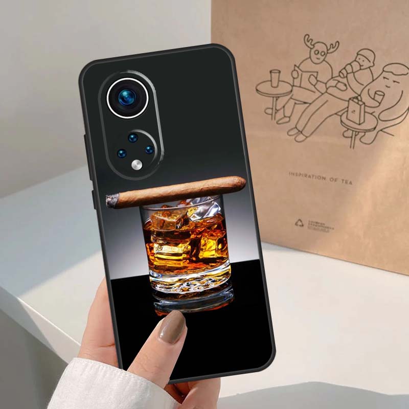 Cigar Whiskey Ice Drink For Honor Magic 7 Lite 5 6 8 Pro Case For Honor 400 200 90 70 50 X8c X8b X9a X9b X9c X9d Win
