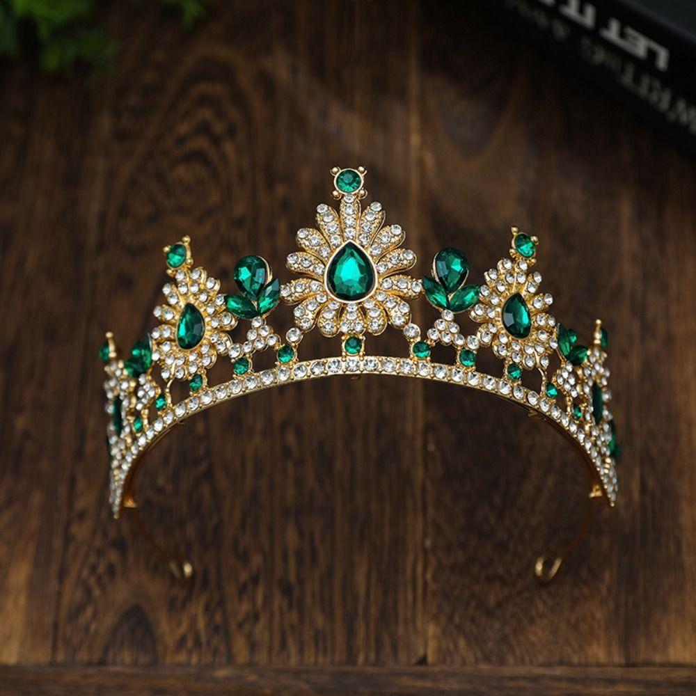 Multicolor Bridal Crown Luxury Queen Princess Tiara Baroque Pageant Crown Hair Dress Accessories