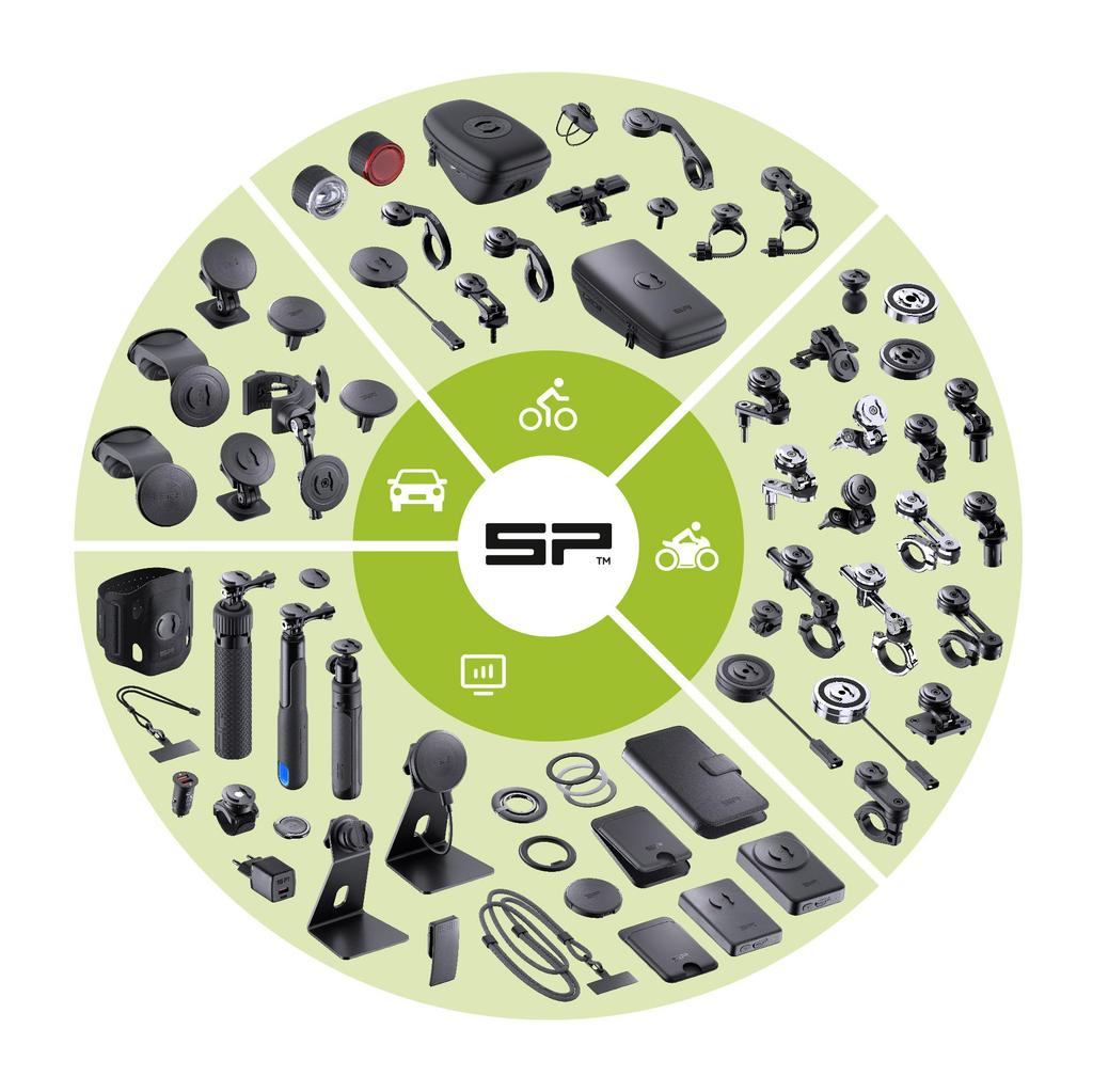 SP Connect Universal Clamp Mount Compatible Smartphone Holder SPC+ Bicycle/Motorcycle