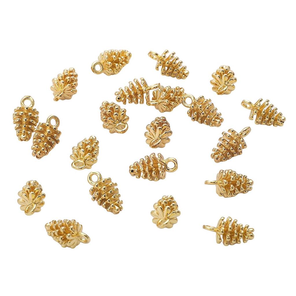 Kleiner Ananas-Anhänger aus Kupfer für DIY-Schmuckherstellung, Bastelzubehör