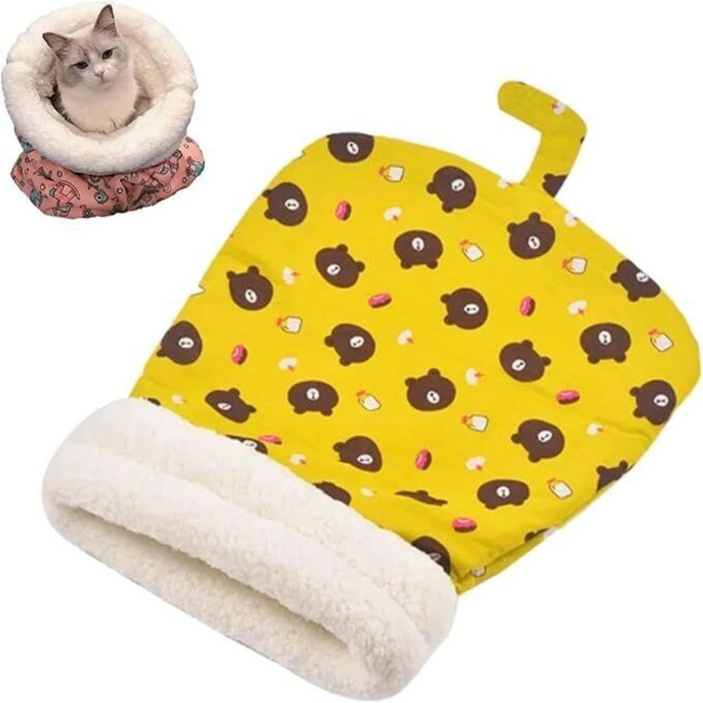 Winter Cat Sleeping Bag Comfortable Pet Snuggle Sack Cat Bed Cave Indoor Warm Bed