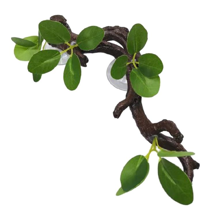 Terrarium Plant voor Slang Kunstmatige Klimtak Reptielen Hoek Boom Plant