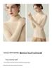 Women's 100% Cashmere Seamless High-Neck Slim-Fit Sweater - Solid Color Autumn/Winter Knitted Base Layer