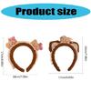 Cartoon Plush Bear Headband Music Festival Hairhoop Birthday Party Hairband Women Face Washing Hairhoop Accessories