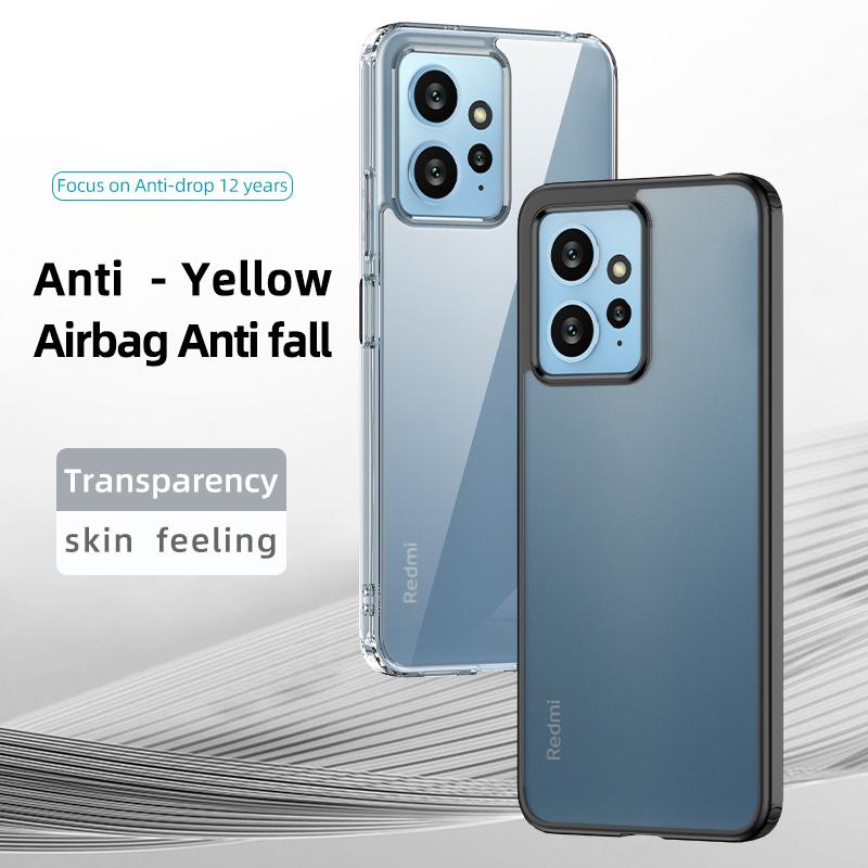 For Xiaomi Redmi Note 12 4G Airbag Protection Phone Case Anti-Dust PC+TPU Slim Phone Cover