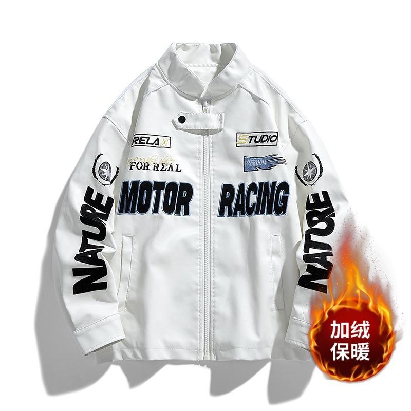 Spring and Autumn New Men's PU Leather Jacket, Stand Collar Motorcycle Jacket, Men's Slim Fit, Disposable Fashion