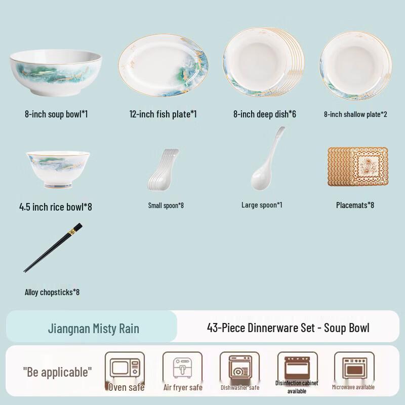 

Light Luxury Glazed Ceramic Dinnerware Set
