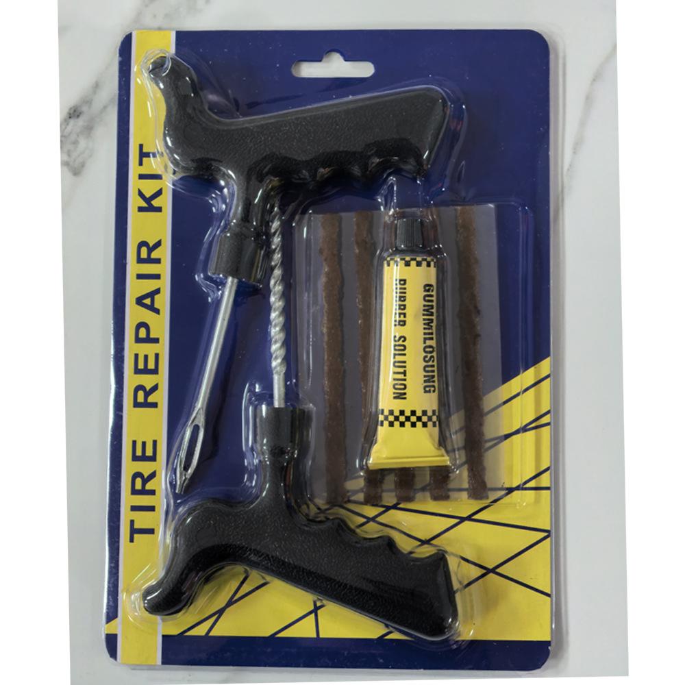 Emergency Tire Repair Kit: Vacuum Patches & Rubber Strips for Cars, Motorcycles, & EVs