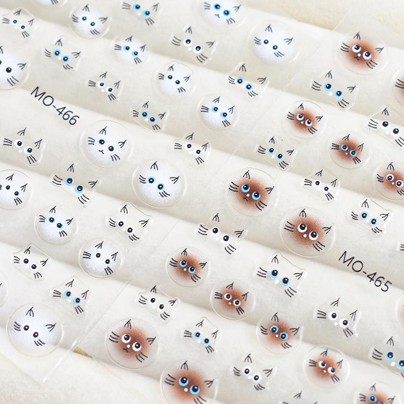 1 Sheet Cute Pet Nail Art Sticker Cartoon Animals Little Cat Design Nail Decoration Decals