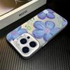 Blue Flowers Case For Iphone 16 Pro Cover For Iphone 15 14 13 12 11 Pro Max Cover Funda Bumber Coque 16 Pro 16E Case