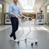 TwoTier Shopping Cart PU Wheels Metal Trolley Heavy Duty Convenience Store for