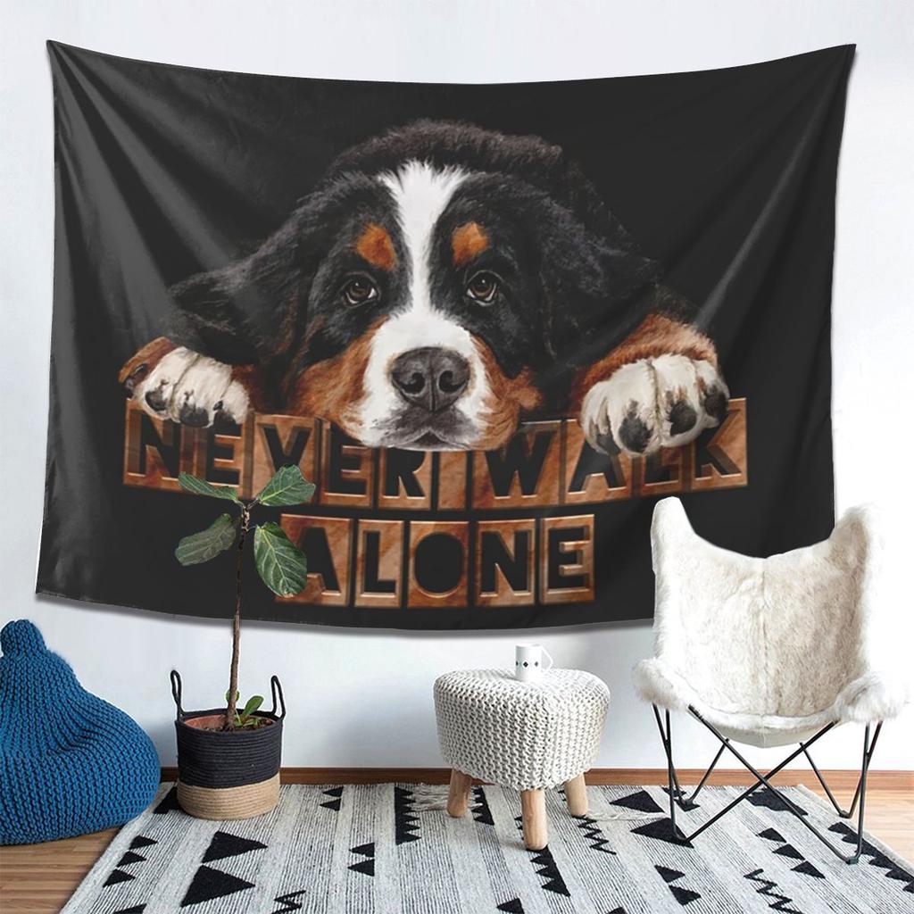 Berner Sennenhund Wandteppich Dekor Kunst Ästhetische Wandteppiche für Wohnzimmer Schlafzimmer Heimwandtuch Wandbehang