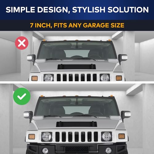 7 černých vnějších anténních stožárů pro Hummer H2 2003-2009 - Náhradní antény pro automobily, nákladní vozy a SUV - Kompatibilní s FM a AM rádii - Auto a Tr