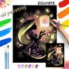 Rapunzel Lantern Oil Art Painting Kit Home Wall Decor Handmade Gift Tangled Princess Silhouette Art DIY Painting Decor Wall Art