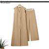 ZANZEA Trajes casuales de dos piezas para mujer, chaleco largo sin mangas y pantalones