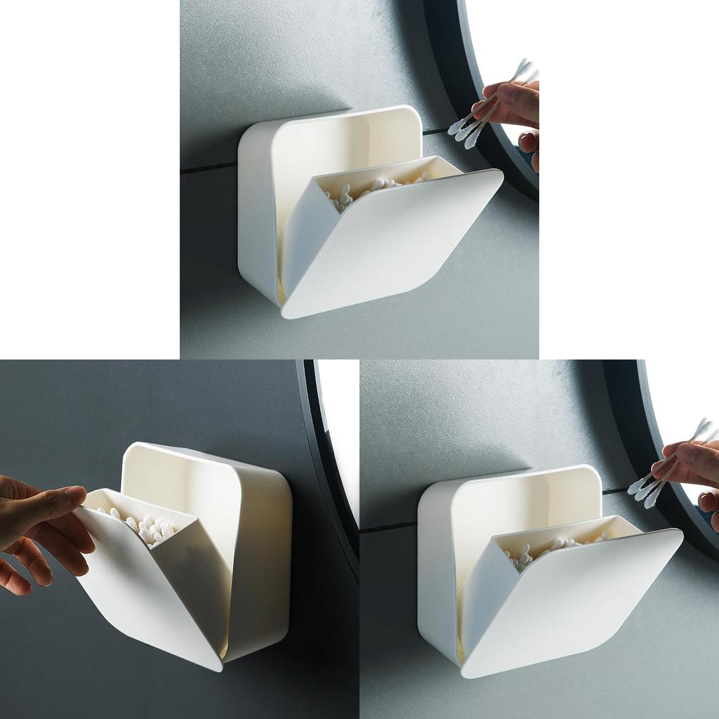 Scatola portaoggetti da parete in plastica ABS con coperchio per bagno, cucina, camera da letto, organizer