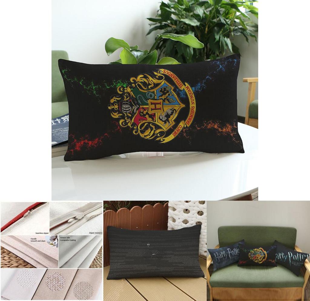 Hogwarts Badge Potter Pillowcase Cushion Cover Home Decor New