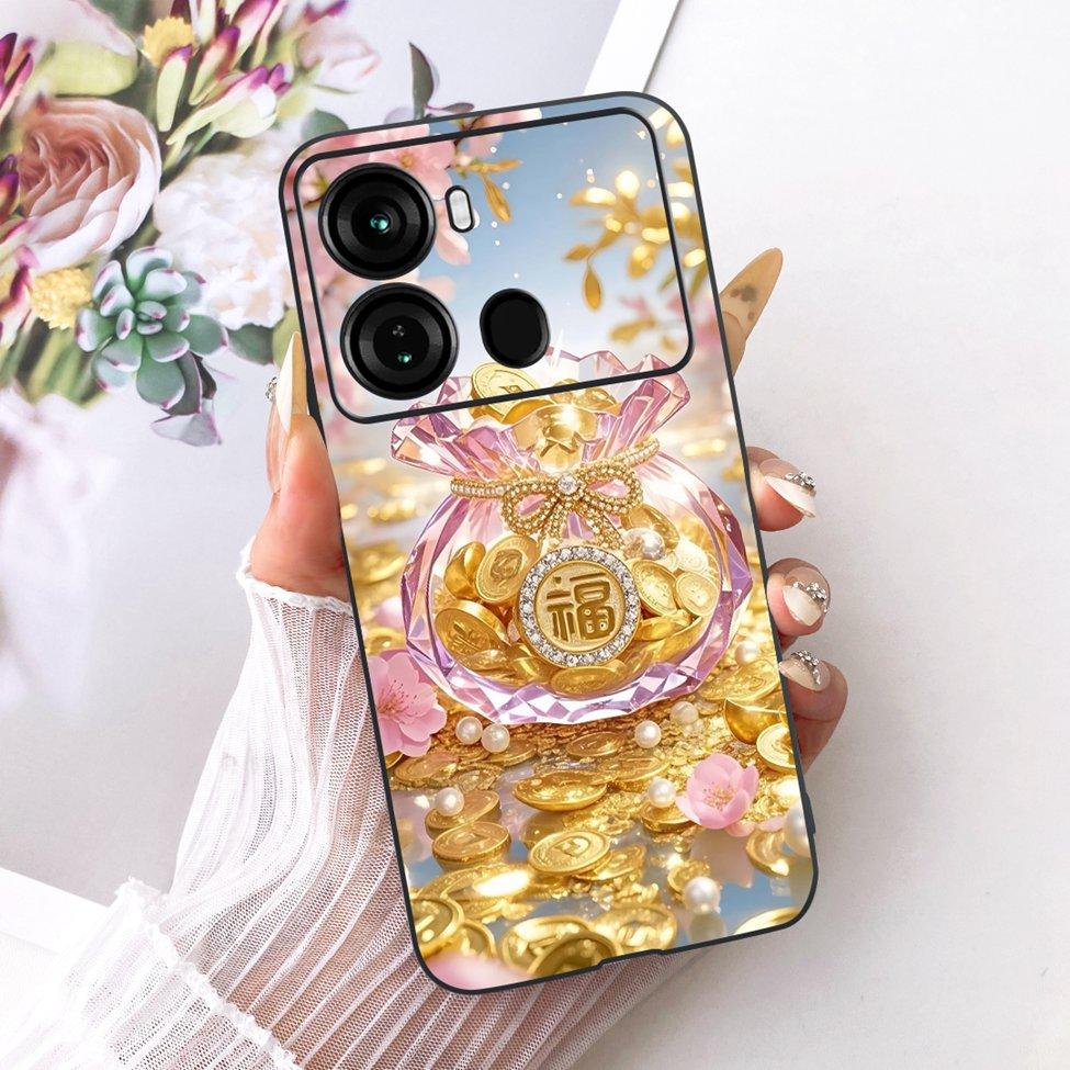 Coque Pour ITEL P40 Housse P662L Silicone Chat Mignon Mode Drôle Peinte Funda Pour P40 ITEL P 40 Coque de Téléphone