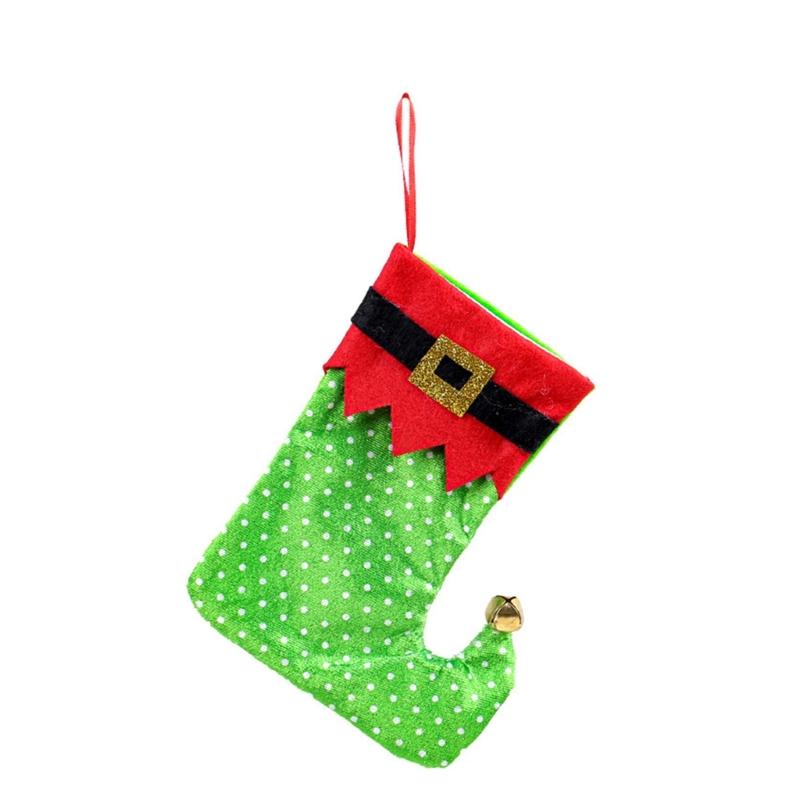 Festival Spotted Christmas Stockings Christmas Gathering Essential Stylish Hanging Stockings with Adjustable Belts