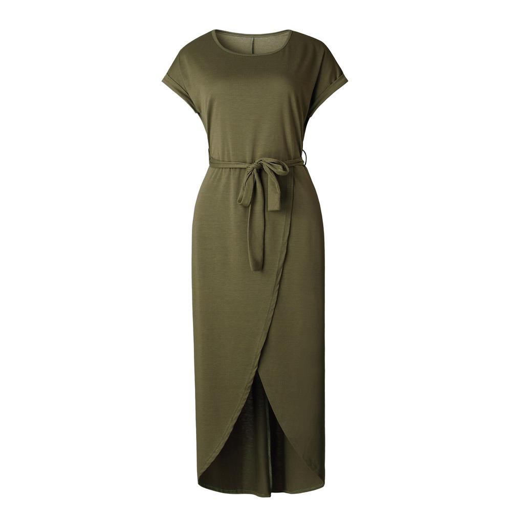 Sexy ženy šaty s krátkým rukávem s výstřihem do O Tunika Letní plážové letní šaty Ležérní dámské šaty